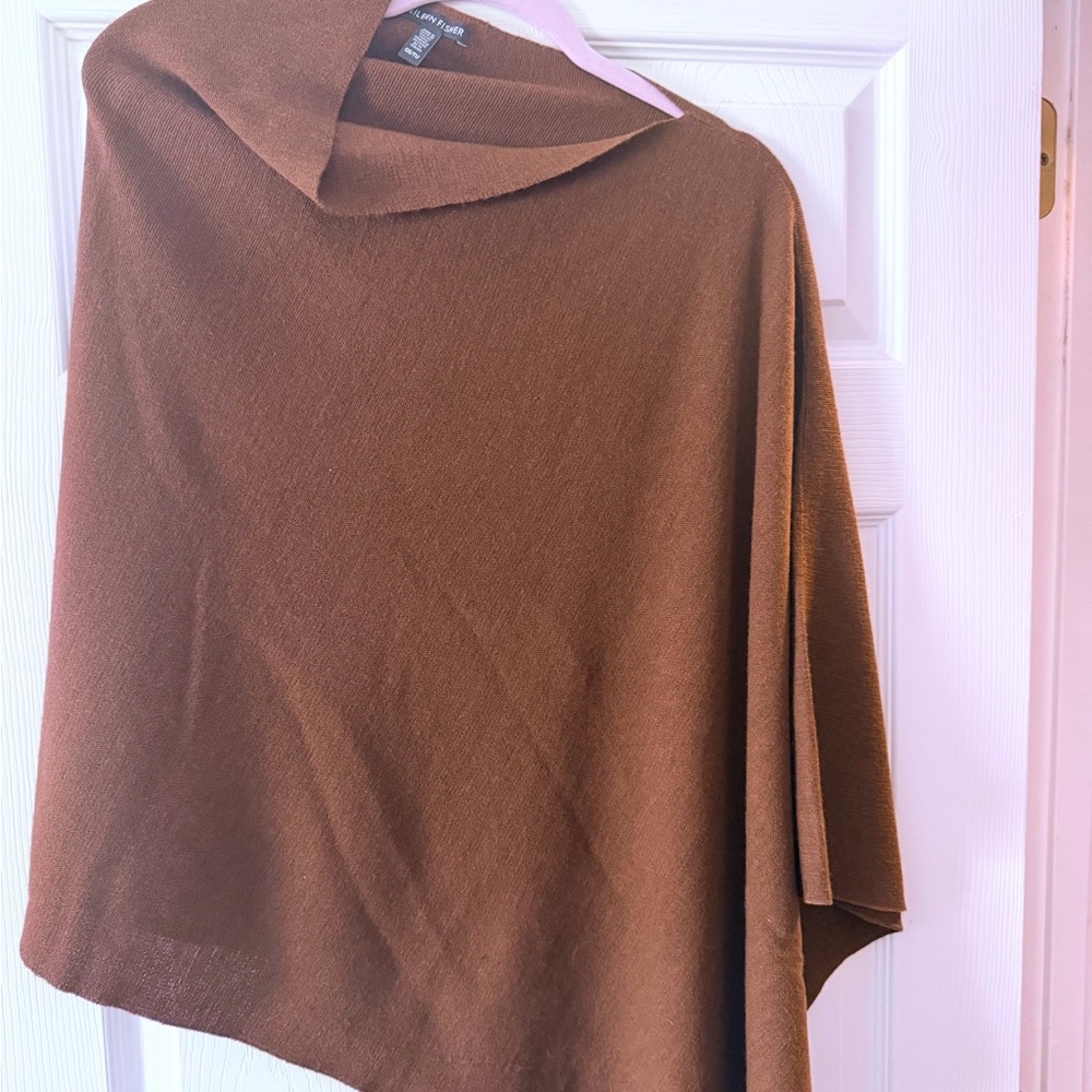 Eileen Fisher Signature Merino Asymmetrical Poncho